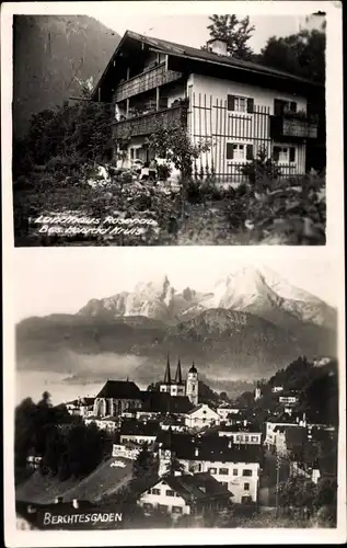 Foto Ak Berchtesgaden in Oberbayern, Landhaus Rosenau, Inh. Konrad Kruis, Panorama