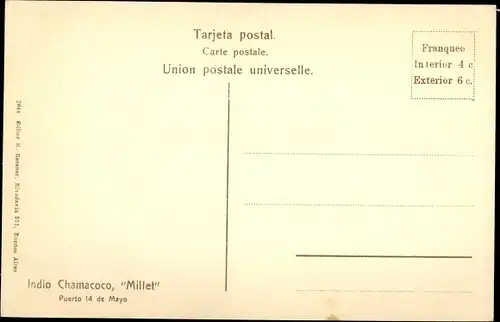 Ak Indio Chamacoco, Millet, Puerto 14 de Mayo, Chaco
