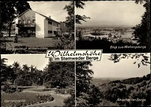 Ak Haldem Stemwede in Ostwestfalen Lippe, Berggasthof Wilhelmshöhe, Wiehengebirge, Gartenpartie