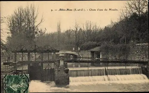 Ak Athis Mons Essonne, Chute d'eau du Moulin