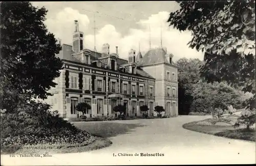 Ak Boissettes Seine et Marne, Le Chateau, vue de face