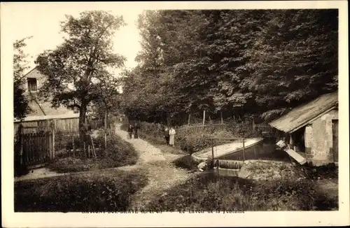 Ak Savigny sur Braye Loir et Cher, Le Lavoir et la Fontaine