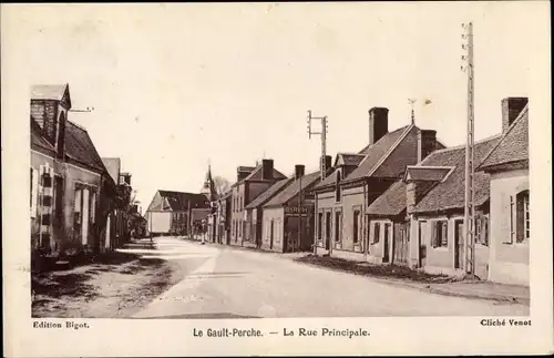 Ak Le Gault Perche Loir et Cher, La Rue Principale