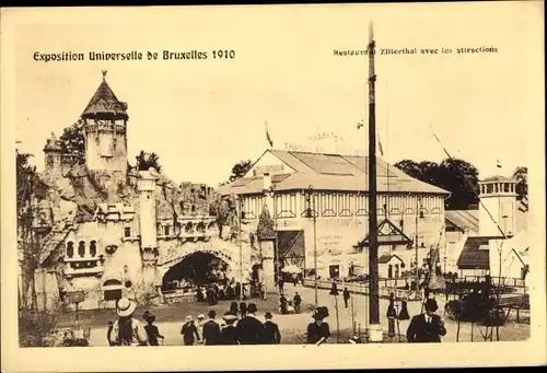 Ak Bruxelles Brüssel, Exposition Universelle 1910, Restaurant Zillertal