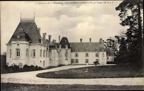 Ak Sainte Gemmes d'Andigné Maine et Loire, Chateau de la Blanchais