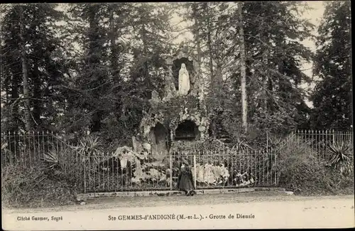 Ak Sainte Gemmes d'Andigné Maine et Loire, Grotte de Dieusie