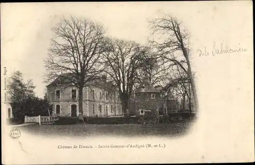 Ak Sainte Gemmes d'Andigné Maine et Loire, Chateau de Dieusie