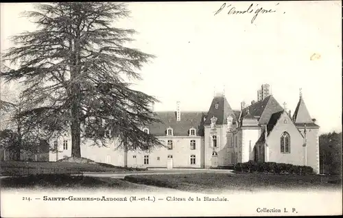 Ak Sainte Gemmes d'Andigné Maine et Loire, Chateau de la Blanchaie