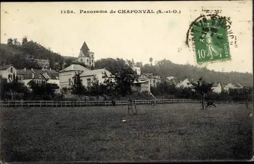 Ak Chaponval Auvers sur Oise Val d'Oise, Panorama