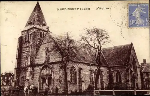 Ak Heudicourt Eure, L'Eglise