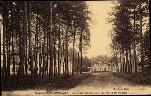 Ak Neuvy sur Barangeon Cher, La Grande Garenne, Chateau de Ste Solange