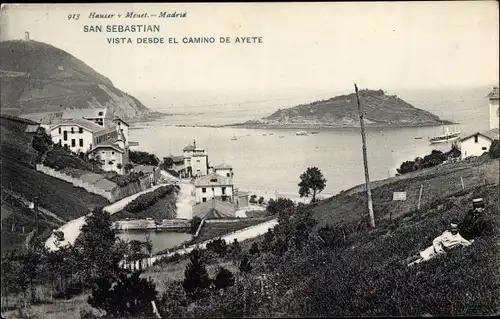 Ak San Sebastian Baskenland, Vista desde el Camino de Ayete