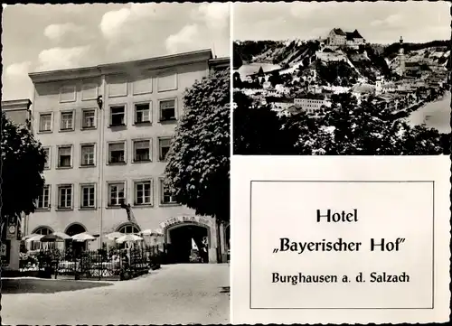 Ak Burghausen an der Salzach Bayern, Hotel Bayerischer Hof