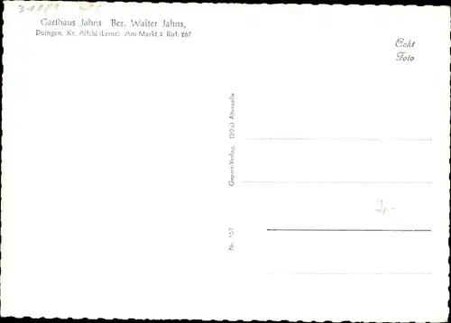Ak Duingen Niedersachsen, Gasthaus Jahns