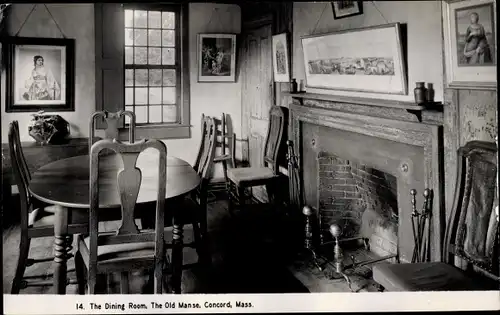 Ak Concord Massachusetts USA, The Old Manse, Dining Room
