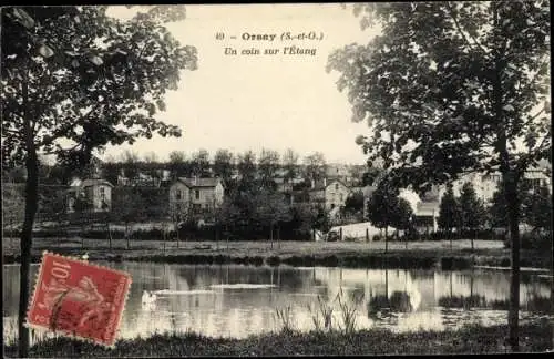 Ak Orsay Essonne, Un coin sur l'Etang