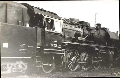 Foto Ak Dresden, Deutsche Eisenbahn, Dampflok, Tender 23 1001, 1969