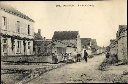 Ak Orsonville Yvelines, Route d'Annay, Rind