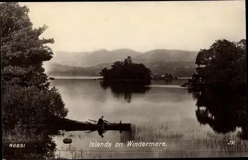 Ak Windermere Cumbria, Islands, Ruderpartie