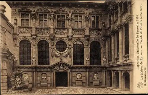 Ak Bruxelles Brüssel, Exposition Universelle, La Maison de Rubens, Facade de l'atelier