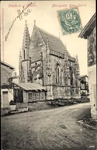 Ak Menigoute Deux Sèvres, Facade de la Chapelle