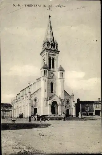 Ak Thénezay Deux Sèvres, Eglise