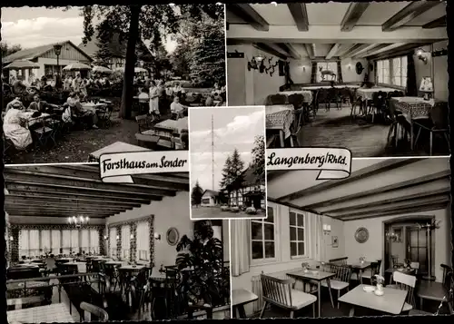 Ak Langenberg Velbert Rheinland, Forsthaus am Sender, Innenansichten
