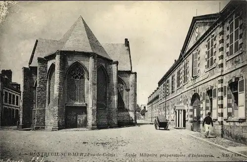 Ak Montreuil sur Mer Pas de Calais, Ecole Militaire preparatoire d'Infanterie