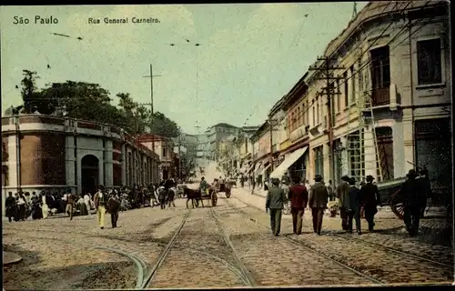 Ak São Paulo Brasilien, Rua General Carneiro