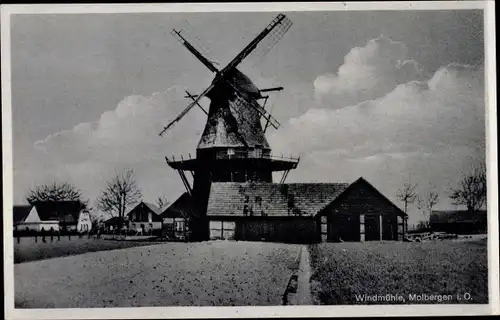 Ak Molbergen in Niedersachsen, Windmühle