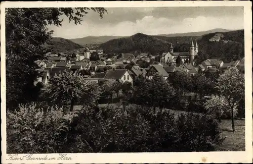 Ak Gernrode Quedlinburg im Harz, Panorama