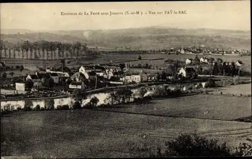 Ak La Ferté sous Jouarre Seine et Marne, vue sur FAY le BAC