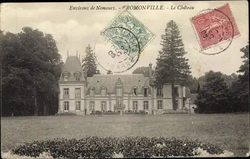 Ak Nemours Seine et Marne, Eromonville, le Chateau, vue de face