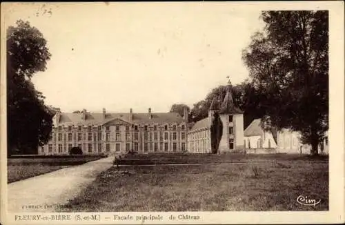 Ak Fleury en Bière Seine et Marne, Château, Facade principal