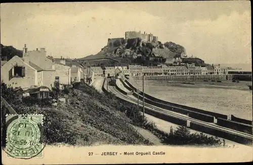 Ak Saint Martin Jersey Kanalinseln, Mont Orgueil Castle