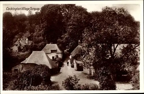 Ak Cockington Torquay Devon, total view