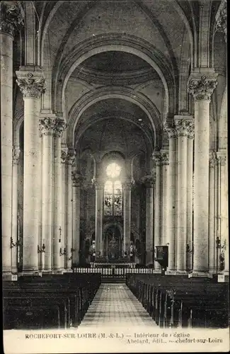 Ak Rochefort sur Loire Maine et Loire, Interieur de l'Eglise