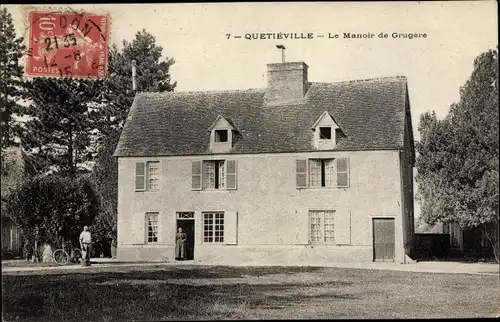 Ak Quetieville Calvados, Le Manoir de Grugere