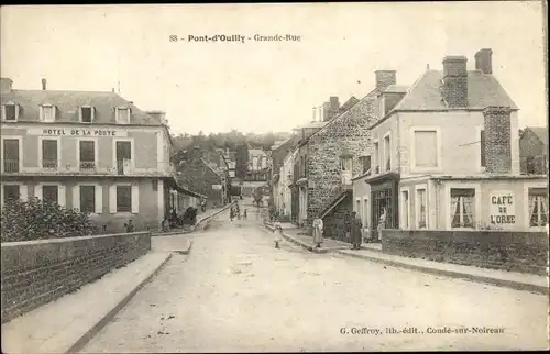 Ak Pont d'Ouilly Calvados, Grande Rue