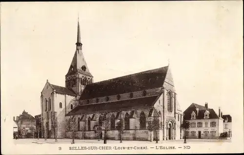 Ak Selles sur Cher Loir et Cher, L'Eglise