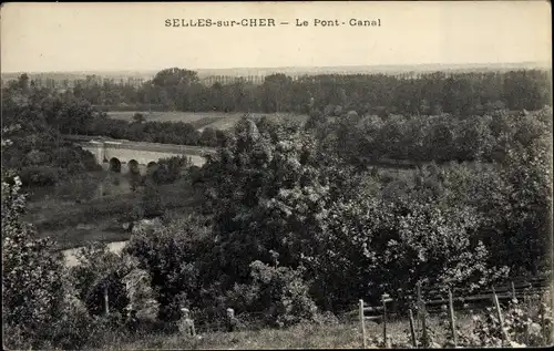Ak Selles sur Cher Loir et Cher, Le Pont Canal