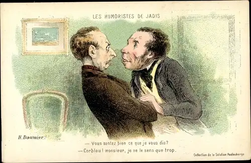 Künstler Ak Daumier, Honoré, Les Humoristes de Jadis, Vous sentez bien, zwei Männer