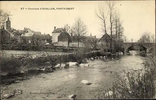 Ak Pontaubert Yonne,  Le Pont