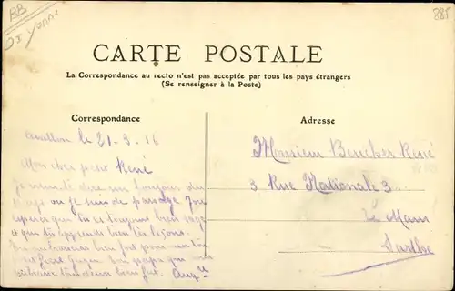 Ak Pontaubert Yonne,  Le Pont