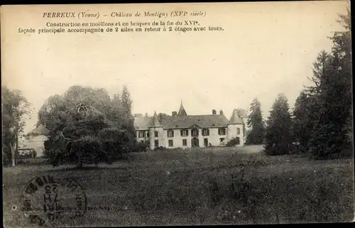 Ak Perreux Charny Orée de Puisaye Yonne, Chateau de Montigny