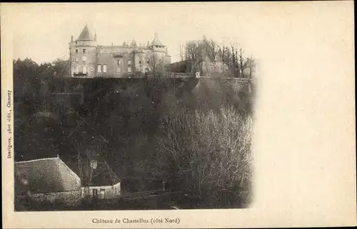 Ak Chateau de Chastellux sur Curf Yonne, Château de Chastellux cote Nord