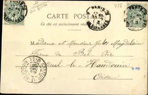 Ak Tergnier Quessy Aisne, Le Moulin, Flusspartie, Enten