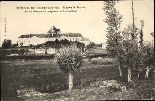 Ak Saint Pourçain sur Sioule Allier, Hospice de Gayette, Ancien chat. des seigneurs de Farinvilliers