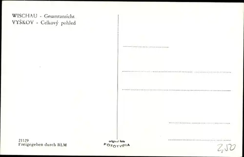 Ak Vyškov Wischau Südmähren, Totalansicht der Ortschaft