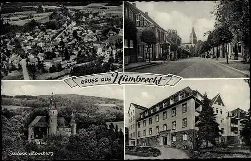 Ak Nümbrecht im Oberbergischen Kreis, Schloss Homburg, Ortspartien, Panorama